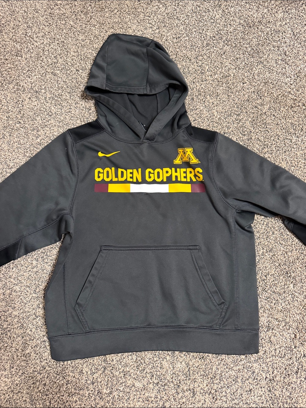 Nike Black & Yellow Golden Gophers Kids Hoodie